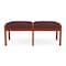 Lesro Lenox Wood 2 Seat Bench Wood Frame, Cherry, RF Nebbiolo Upholstery LW2001 - alternate 1